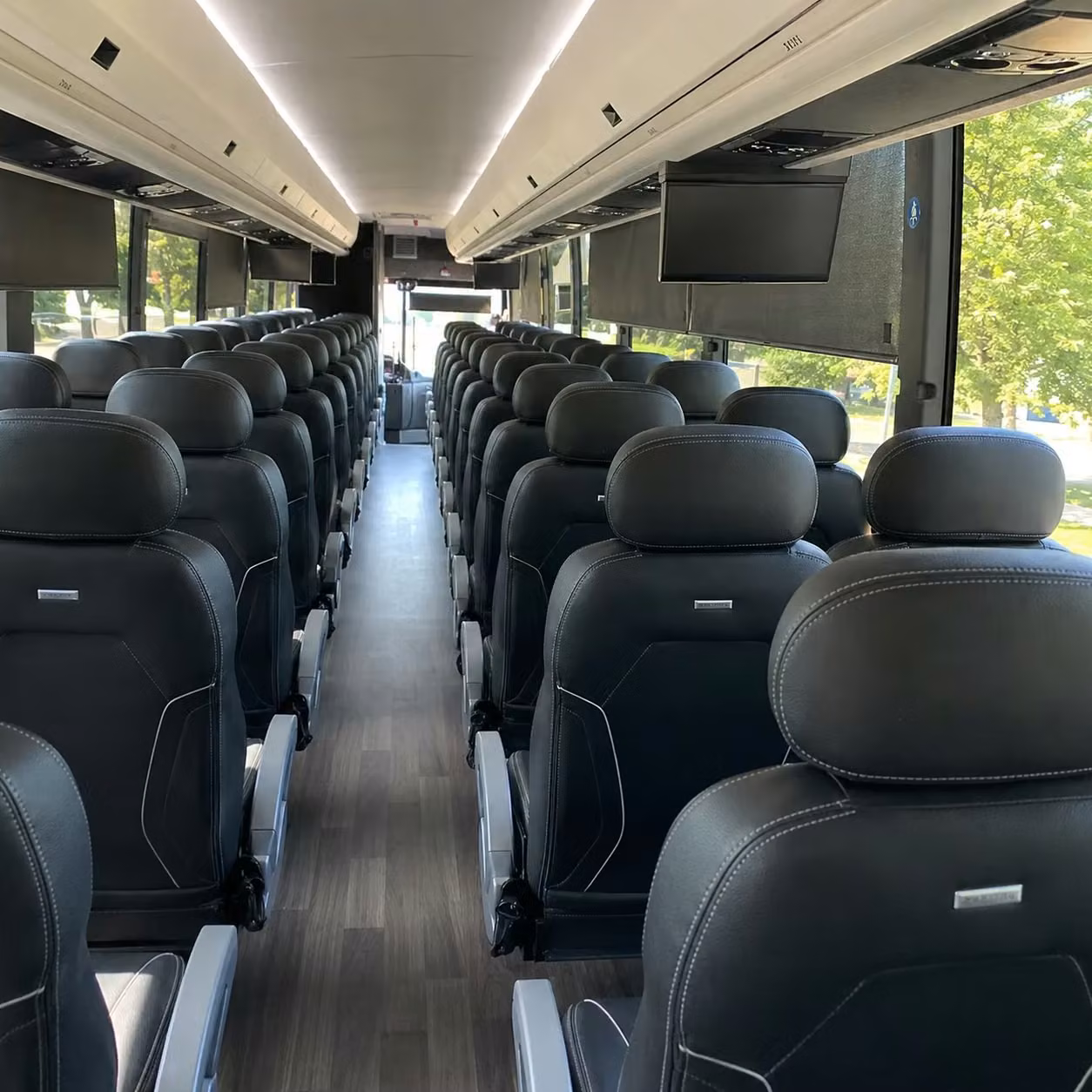 boulder charter bus rental interior